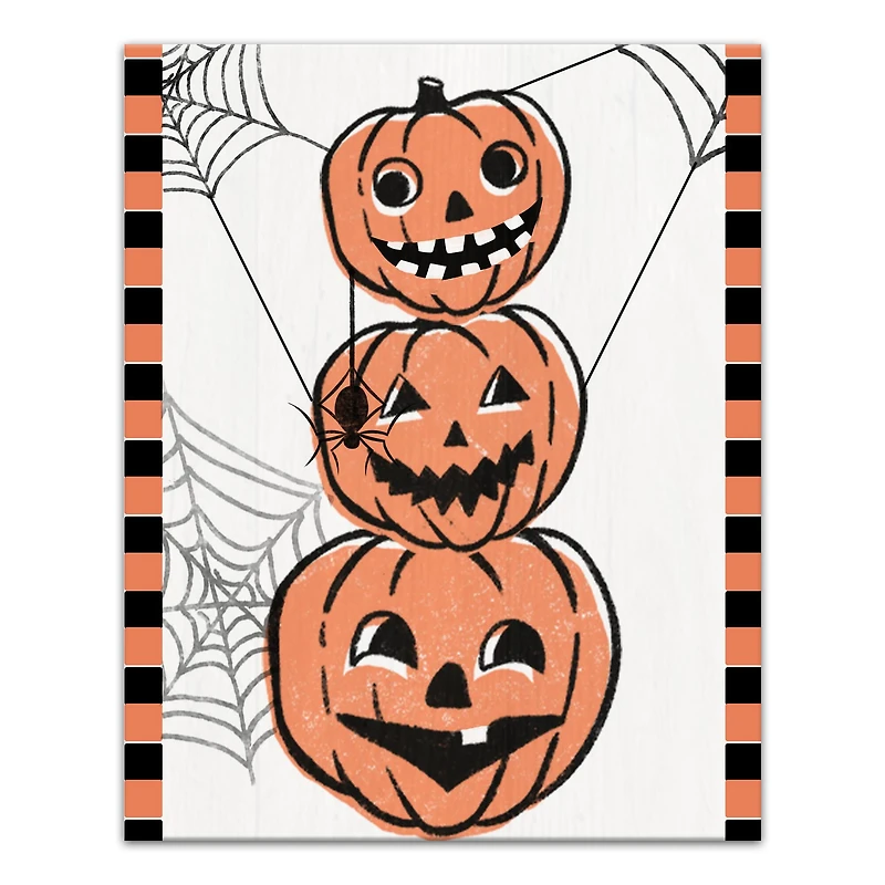 Jackolantern Stack 16" x 20" Canvas Wall Art