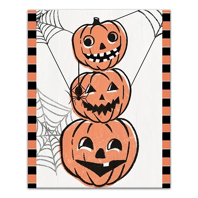 Jackolantern Stack 16" x 20" Canvas Wall Art