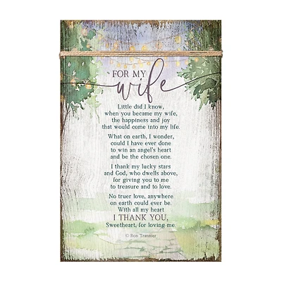 For My Wife Plaque with Easel and Wall Hanger