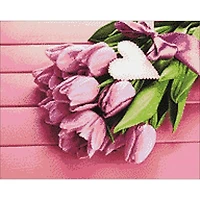 Wizardi Tulips & Love Diamond Painting Kit