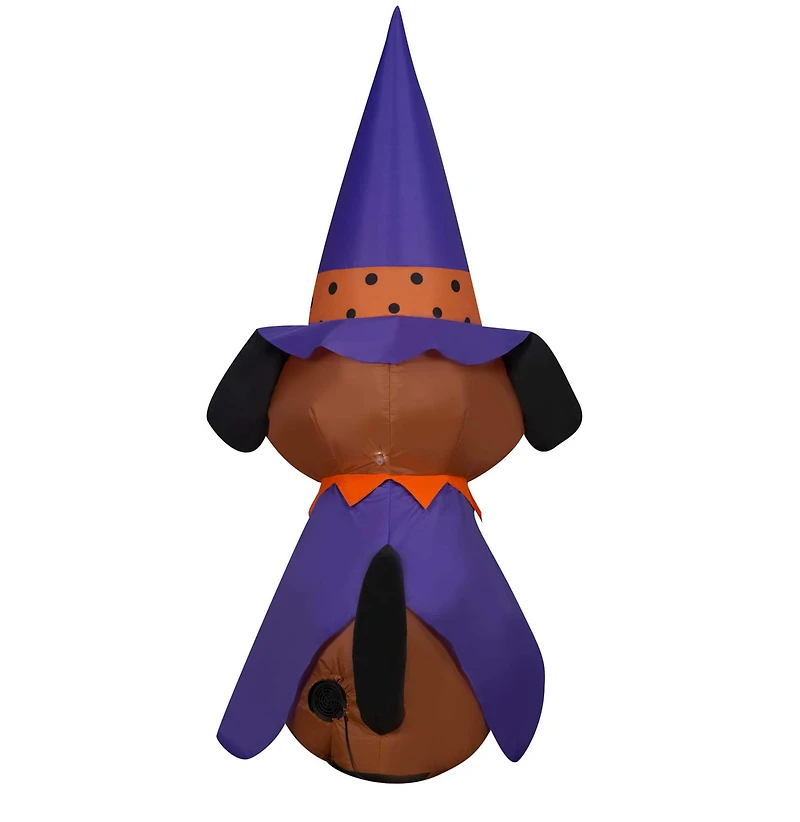 4ft. Airblown® Halloween Inflatable Dog in Witch Hat