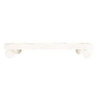 Hello Honey® White Decorative Footed Wood Tray with 3 Sections