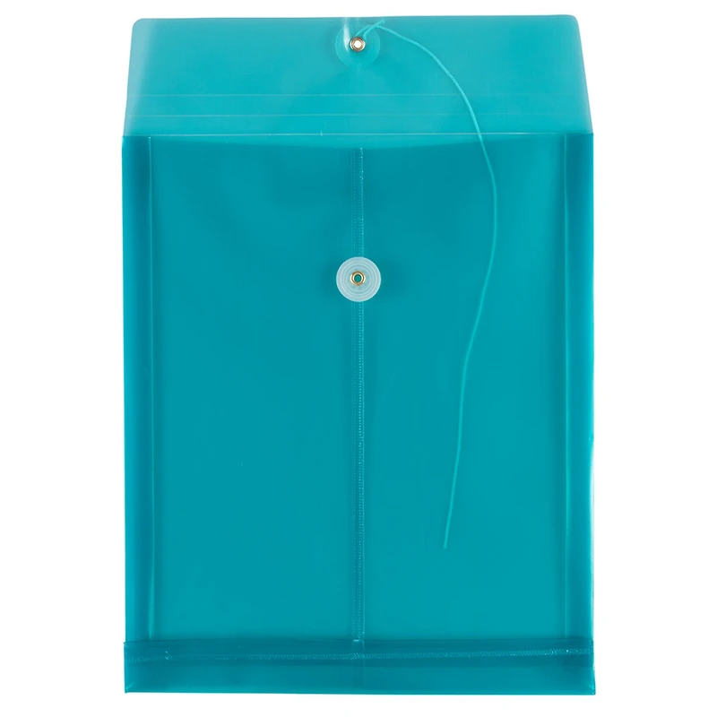 JAM Paper 9.75" x 11.75" Plastic Button & String Tie Closure Envelopes, 12ct.