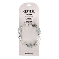 John Bead Crystal Quartz Clear Natural Stone Bracelet