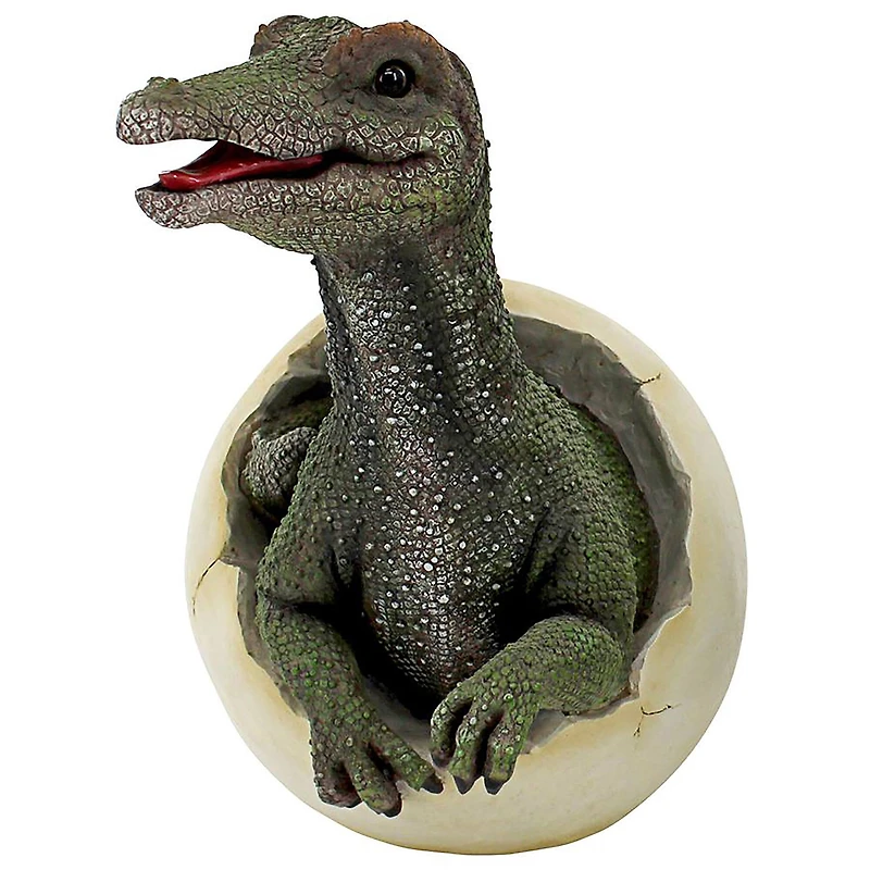 Design Toscano 12.5" Prehistoric Spinosaurus Dinosaur Egg Hatchling Garden Statue