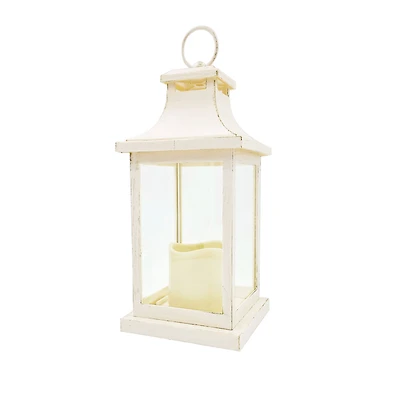 Kate Aspen® Hampton Ivory LED Vintage Decorative Lantern