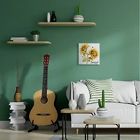 Stupell Industries Thankful Text Country Sunflowers Bumble Bees Canvas Wall Art