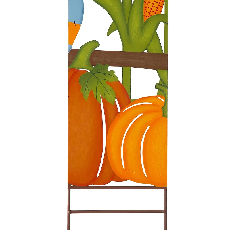 Glitzhome® 41.5" Fall Scarecrow & Corn Combo Metal Yard Stake