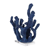 13" Blue Coral Coastal Sculpture