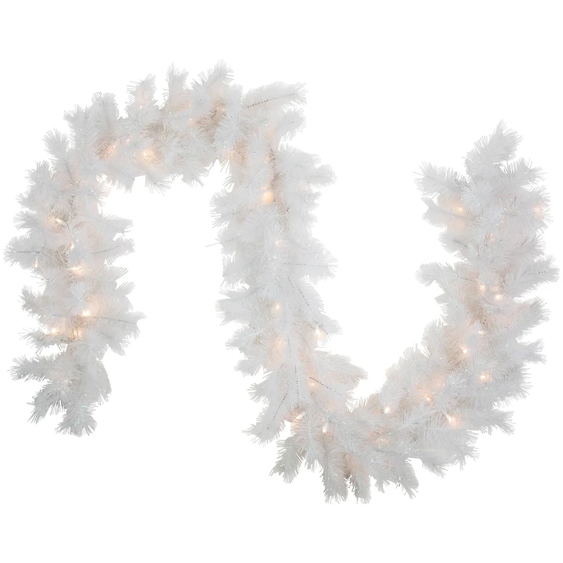 9ft. Warm White LED Artificial Christmas Alaskan Pine Garland