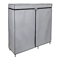 Honey Can Do 60" Gray Wide Double Door Portable Wardrobe Closet