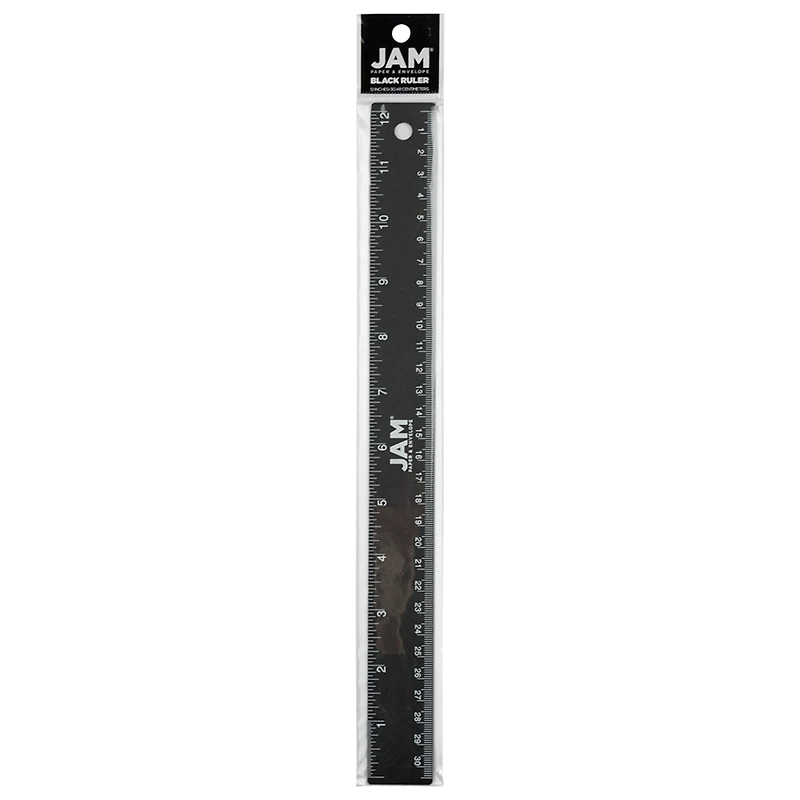 JAM Paper Metallic Stainless Steel Rulers