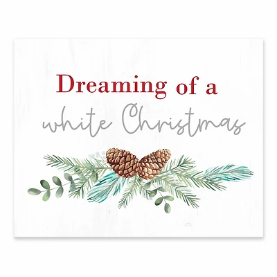 Dreaming of a White Christmas Tabletop Canvas