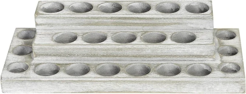 NEX™ Whitewash Essential Oils Storage Rack for 5, 10, 15, and 20mL Bottles