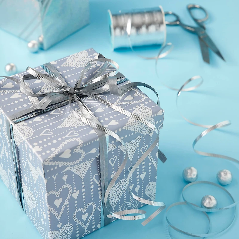 100yd. Silver Crimped Curling Ribbon by Celebrate It™