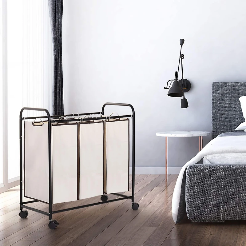 NEX™ 30" Brown Removable 3-Bag Laundry Sorter