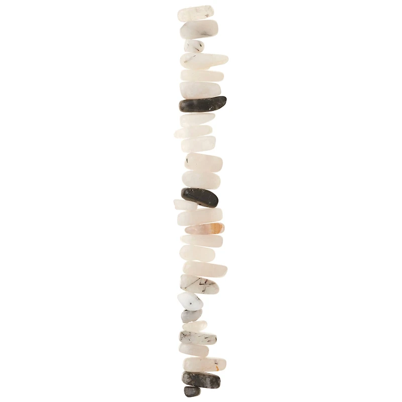 Black & White Rutilated Quartz Chip Beads by Bead Landing™