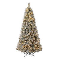 7.5ft. Pre-Lit Artificial Spruce Christmas Tree, Warm White LED Lights