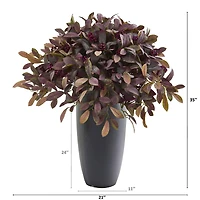 2.9ft. Fall Laurel with Berries Plant in Gray Planter