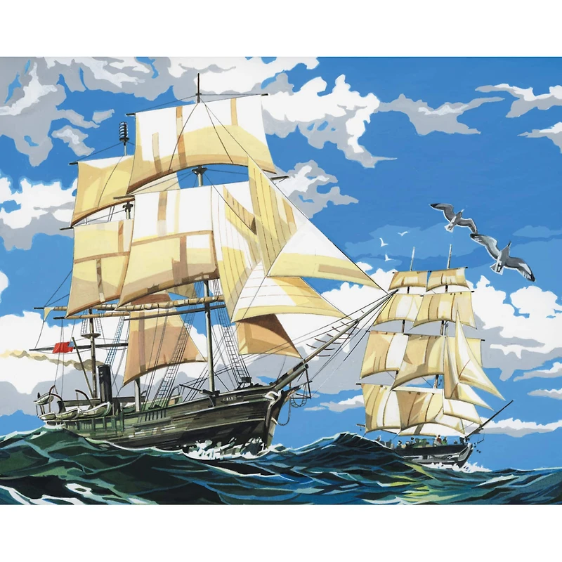 Royal & Langnickel® Painting by Numbers™ Artist Canvas Series Sailing Ships Kit