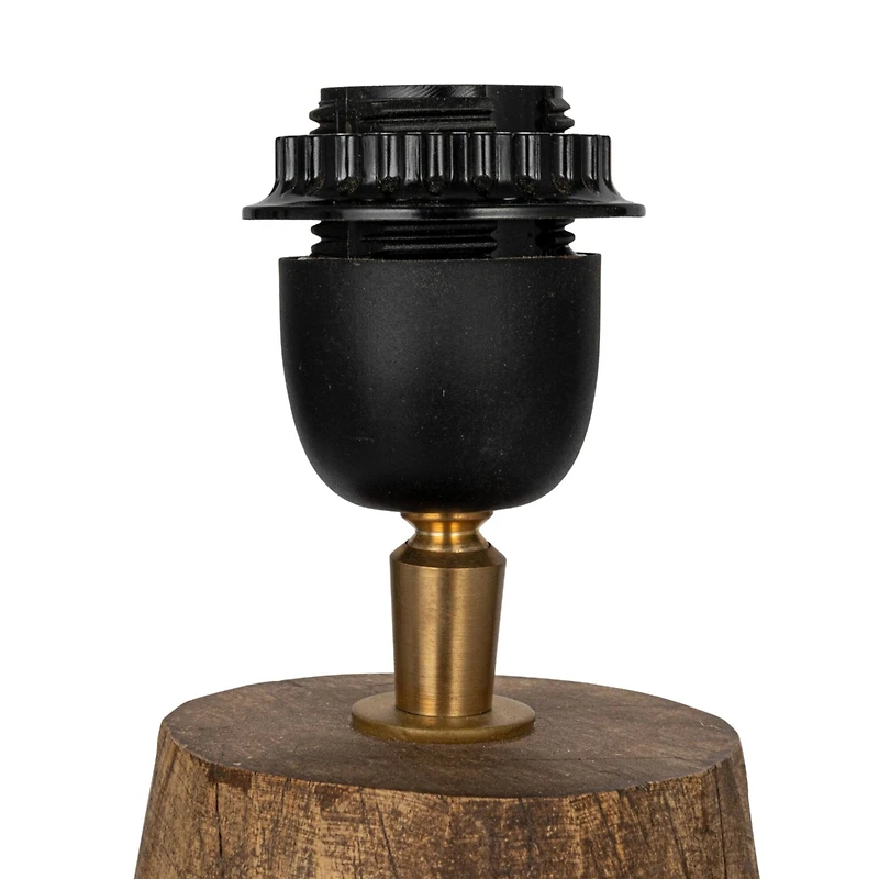 Hello Honey® 26" Natural Reclaimed Wood Swivel Neck Table Lamp with Jute Shade