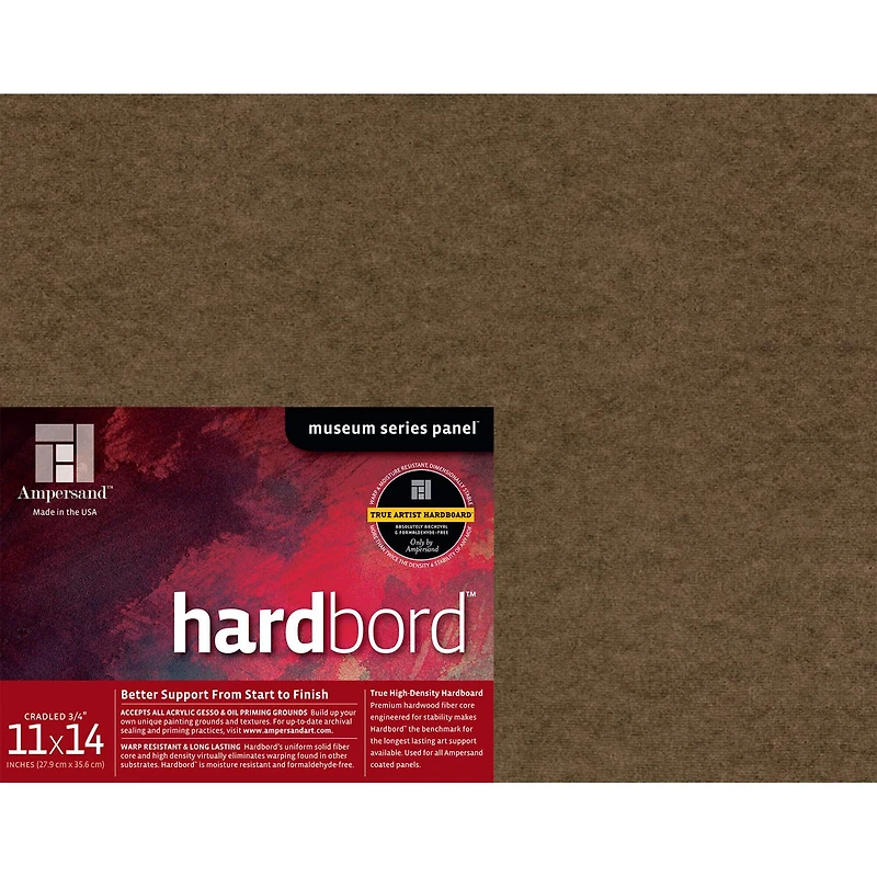 Ampersand™ Hardbord™ Museum Series Cradled 3/4" Profile Panel