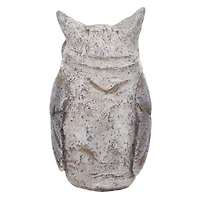 17" Gray Stone Country Owl Garden Sculpture