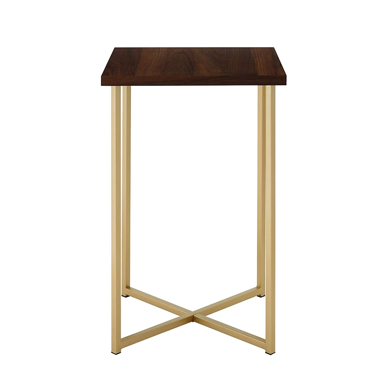 Walker Edison Luxe Modern Glam Square Side Table
