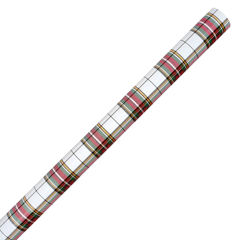 Peppermint Plaid Premium Gift Wrap by Celebrate It™
