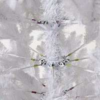 13ft. Pre-Lit Slim White Artificial Christmas Tree, Warm White LED Lights