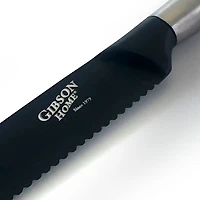 Gibson Home® Opus 5'' Stainless Steel Serrated Utility Knife With Black Blade