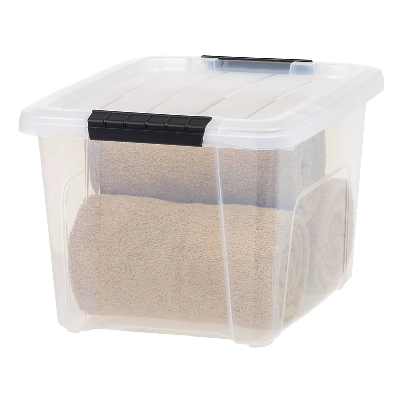 IRIS® 20.5qt. Buckled Clear Boxes with Clear Buckle Lids, 6ct.