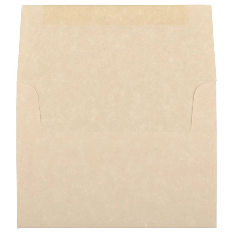 JAM Paper 4.375" x 5.75" Recycled Parchment Invitation Envelopes, 50ct.