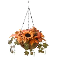 18" Harvest Hanging Basket with Ivy