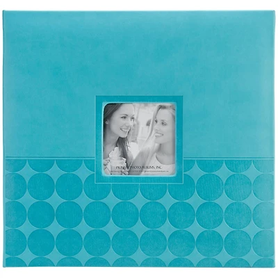 Pioneer® Aqua Embossed Post Bound Frame Photo Album