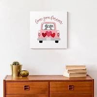 Valentines Truck 12" x 12" Canvas Wall Art