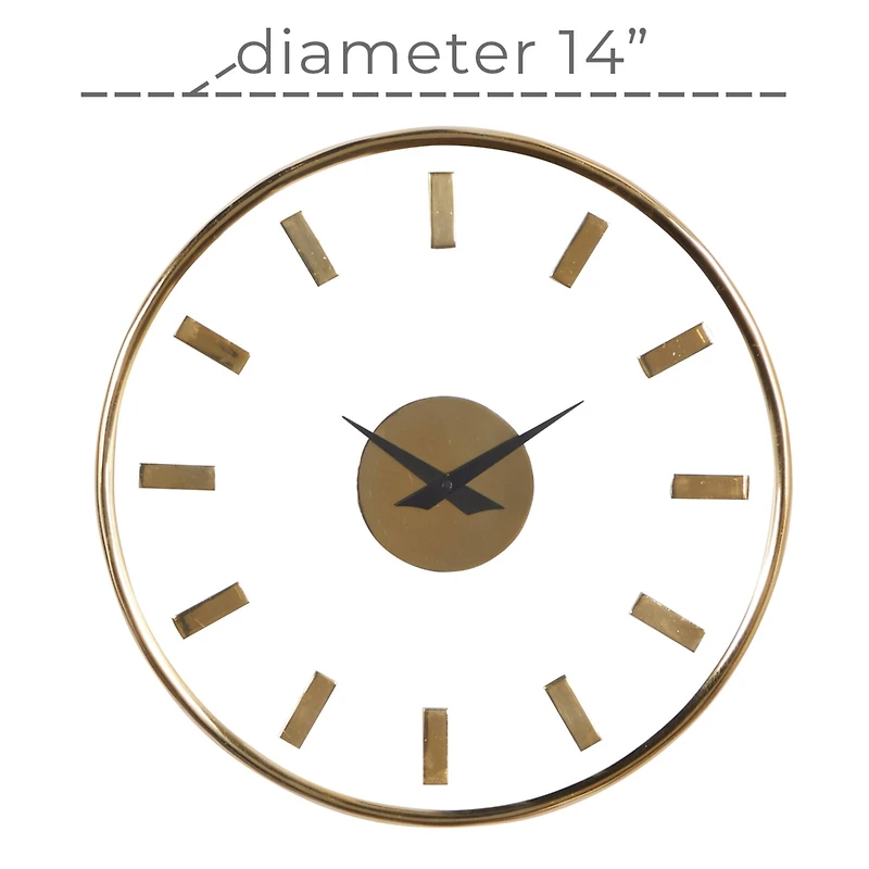 Gold Modern Aluminum Wall Clock