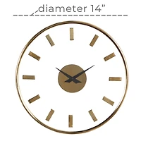 Gold Modern Aluminum Wall Clock