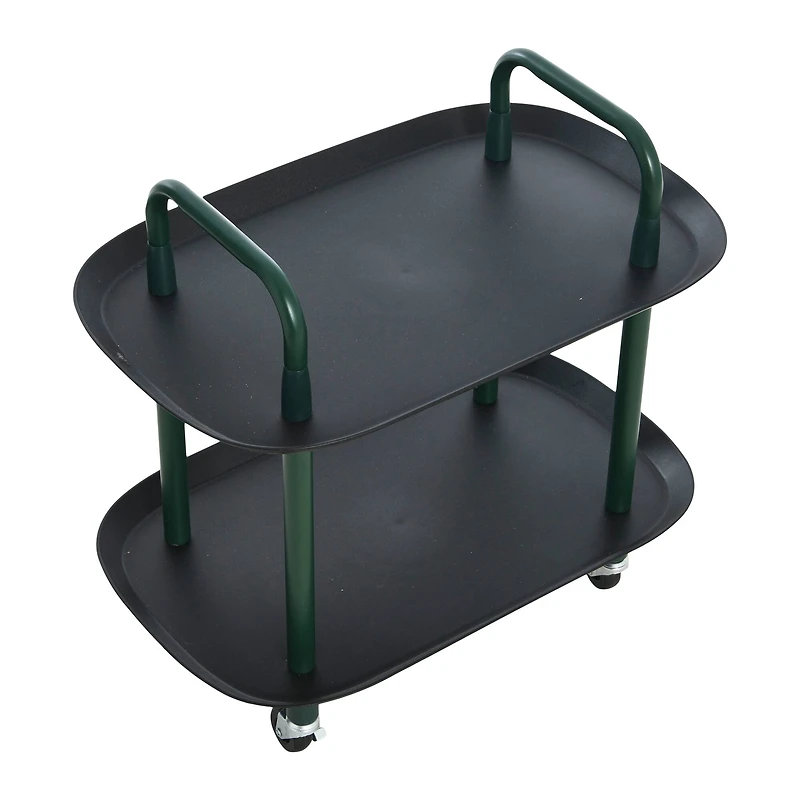 Hello Honey® Main + Mesa™ -Tier Modern Plastic and Metal Trolley