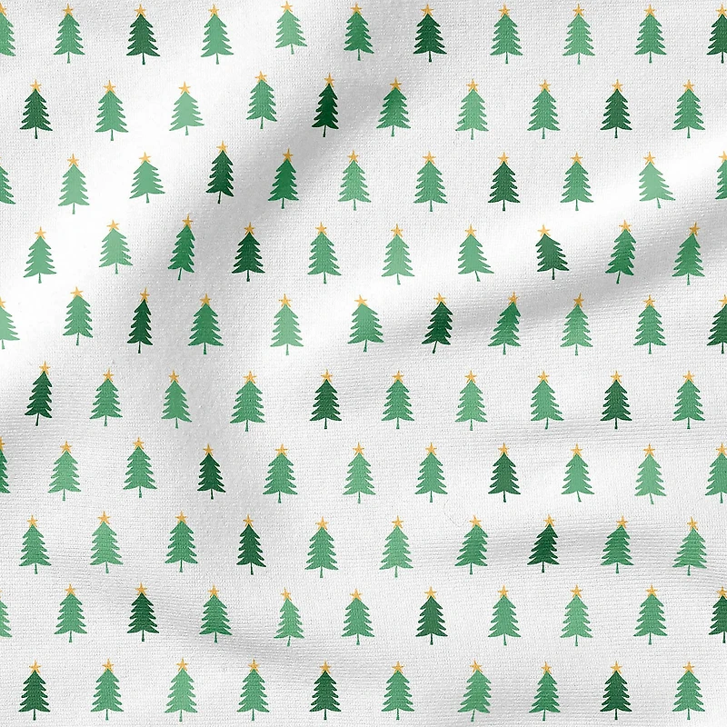 Fabric Editions White Oh Christmas Tree Cotton Fabric