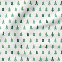 Fabric Editions White Oh Christmas Tree Cotton Fabric