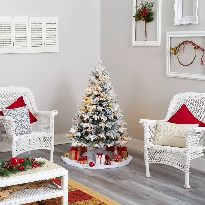 4ft. Pre-Lit Vermont Mixed Pine Artificial Christmas Tree, Clear LED Lights