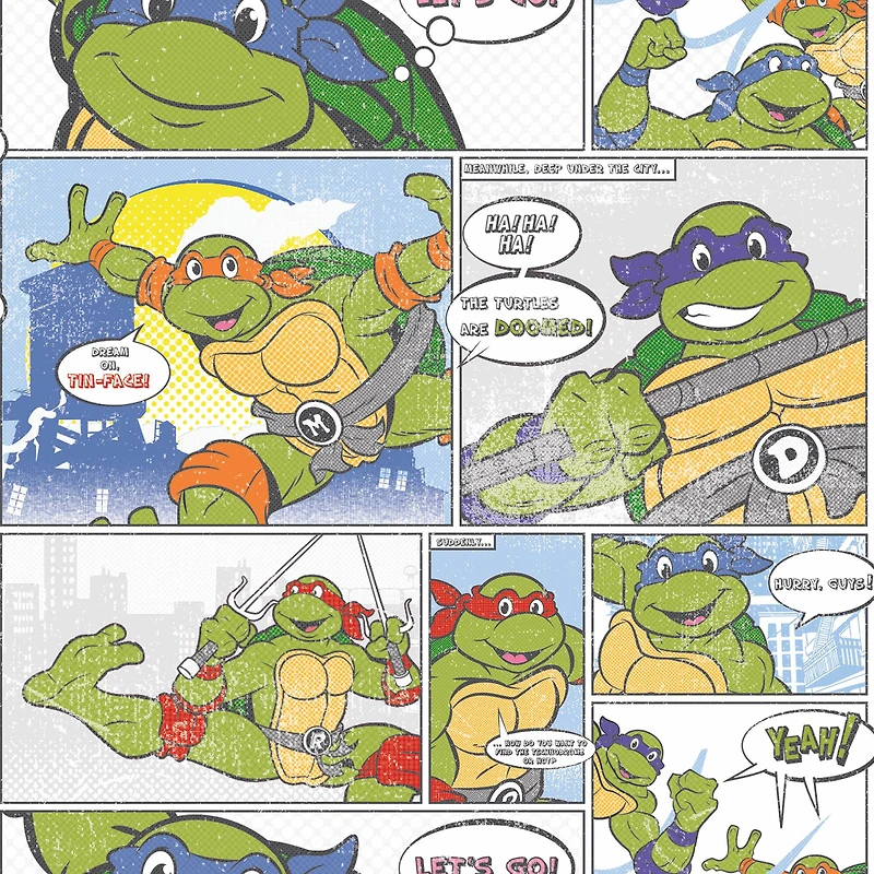 RoomMates Teenage Mutant Ninja Turtles Comic Peel & Stick Wallpaper