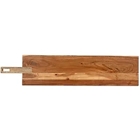 Hello Honey® 35" Natural Handled Acacia & Mango Wood Cheese & Serving Board