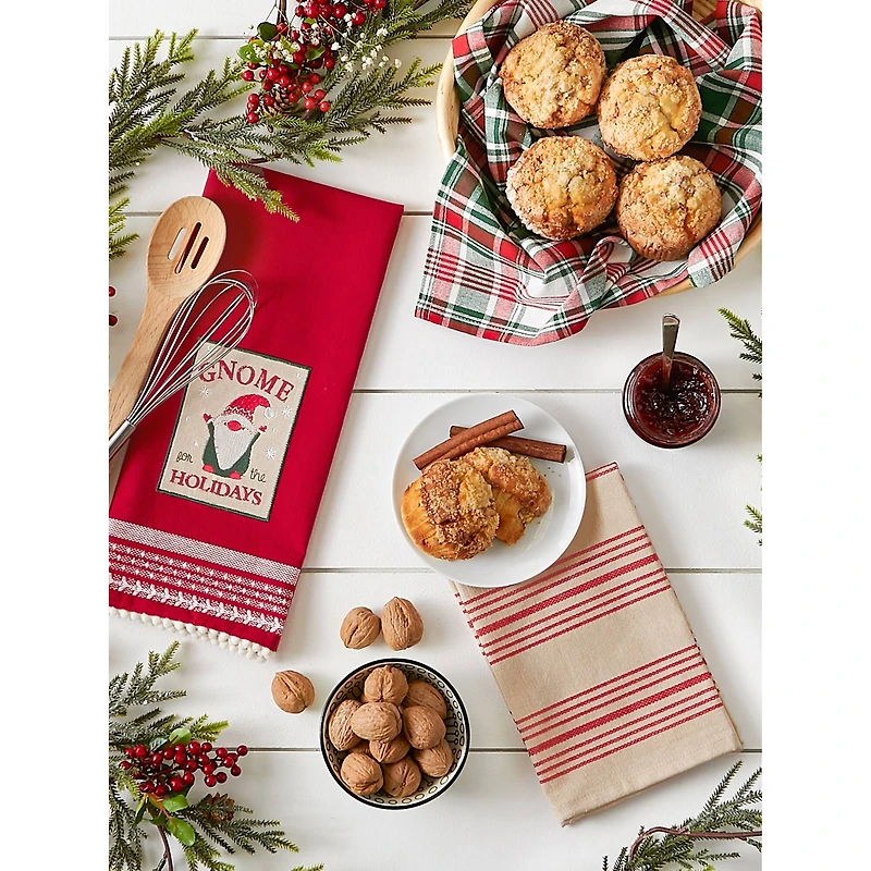 DII® Assorted Little Gnome Dishtowel Set