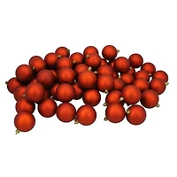 60ct. 2.5" Burnt Orange Shatterproof Matte Christmas Ball Ornaments