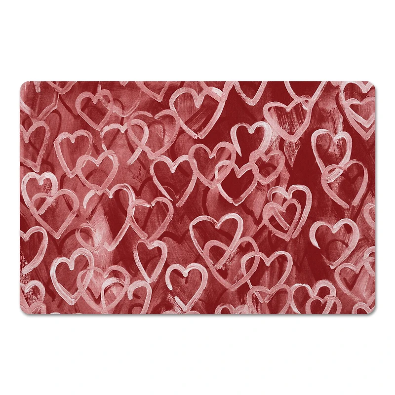 Painterly Hearts 18" x 27" Floor Mat