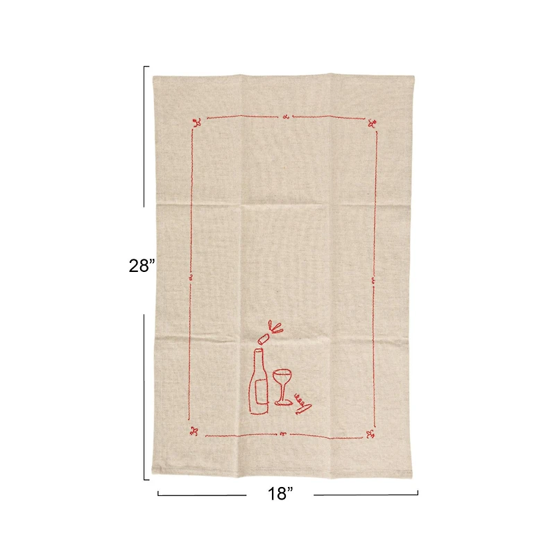 Hello Honey® Drink & Glass Bottles Linen & Cotton Blend Tea Towels, 4ct.