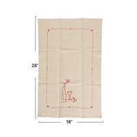 Hello Honey® Drink & Glass Bottles Linen & Cotton Blend Tea Towels, 4ct.