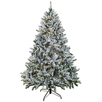 9ft. Pre-Lit Snowy Hudson Artificial Christmas Tree, Warm White LED Lights